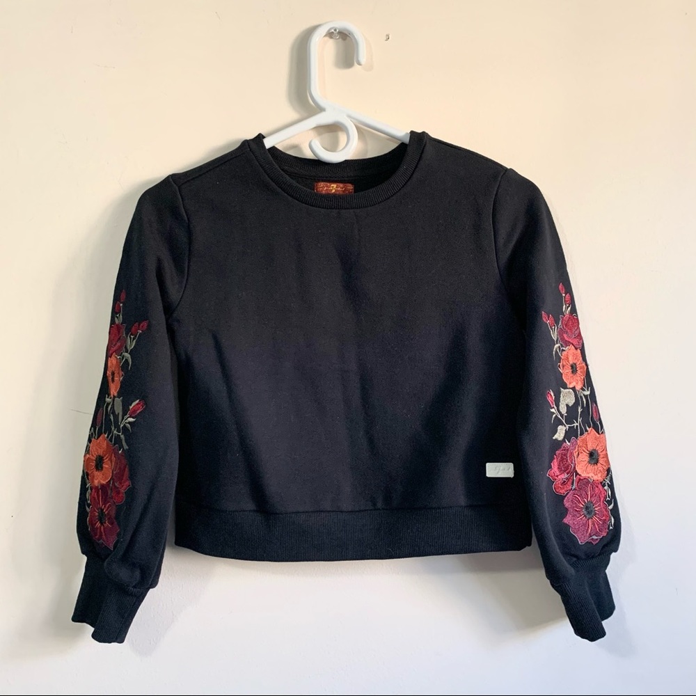 7 for All Mankind Embroidered Pop Pull-over